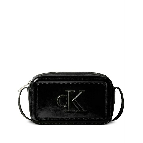 カルバンクライン レディース ショルダーバッグ 御徒面子 Logo-detail shoulder bag Black