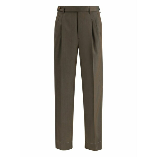 ブリオーニ メンズ 心地よいズボン下 ボトムス Capri pleated trousers Brown