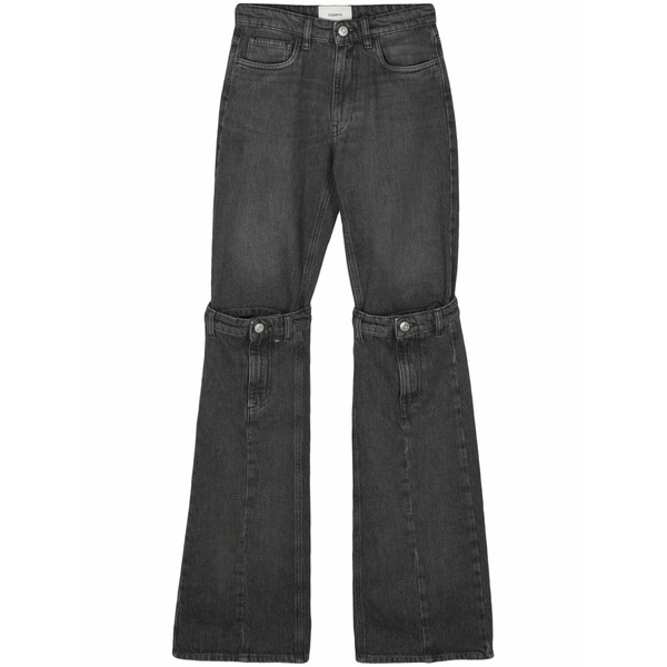 コペルニ レディース ジーンズズボン下 ボトムス Mid-rise wide-leg jeans Black