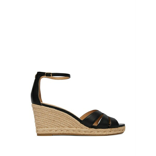ラルフローレン レディース サンダル シューズ Nellie wedge espadrilles Black