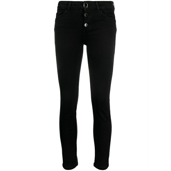 リュージョー レディース ジーンズズボン下 ボトムス Mid-rise skinny-cut jeans   Black
