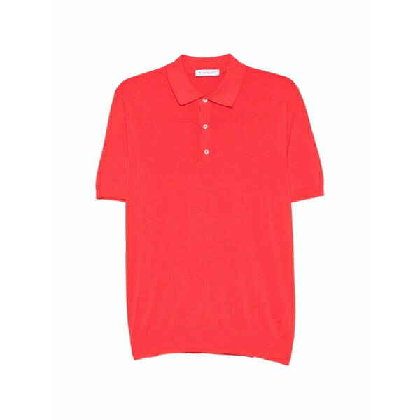 マニュエル リッツ メンズ スポーツシャツ トップス Short-sleeve cotton polo shirt Red