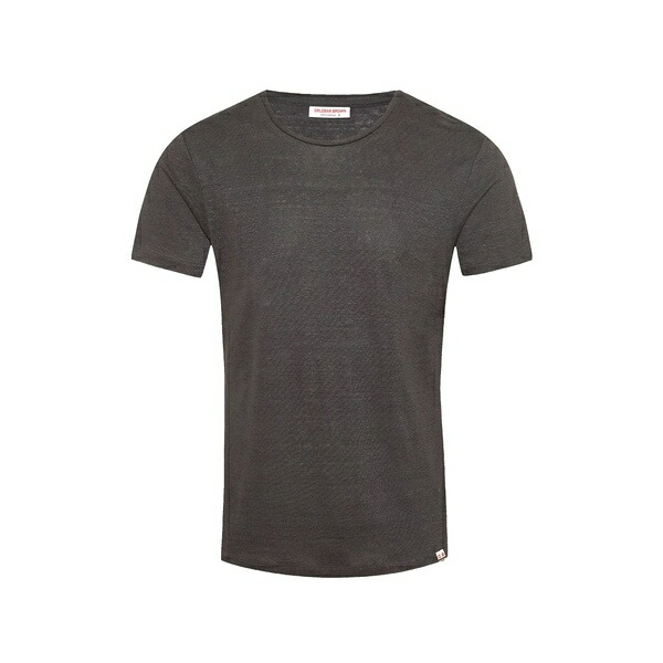 オール赤ちょうちん 赤銅色 メンズ プルオーバー トップス Linen t-shirt Grey