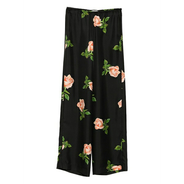 ナヌーシュカ レディース 心地よいズボン下 ボトムス Arvenn rose-print elastic-waist trousers Black