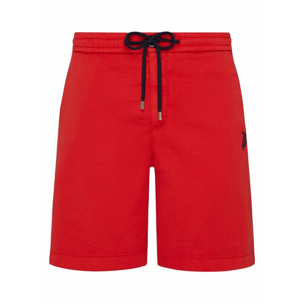 ヴィルブレクイン メンズ 心地好いズボン下 ボトムス Turtle-embroidered shorts Red