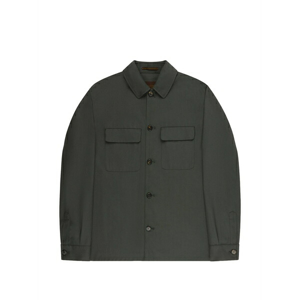 インコテックス メンズ 上衣＆上衣 アウター Cotton overshirt Green