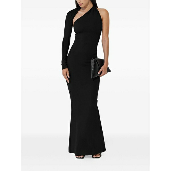 マルセラ レディース 衣裳 トップス Manhattan one-shoulder maxi dress Black
