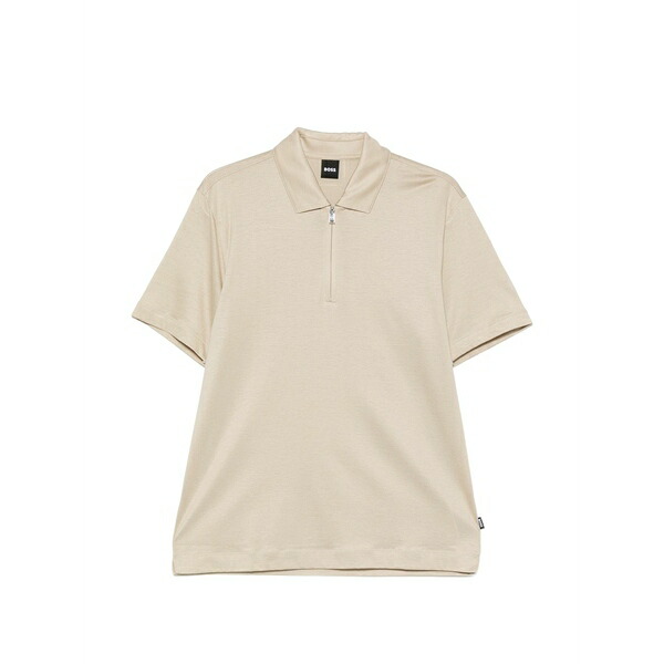 主任者 メンズ スポーツシャツ トップス Zip-fastening polo shirt Neutrals