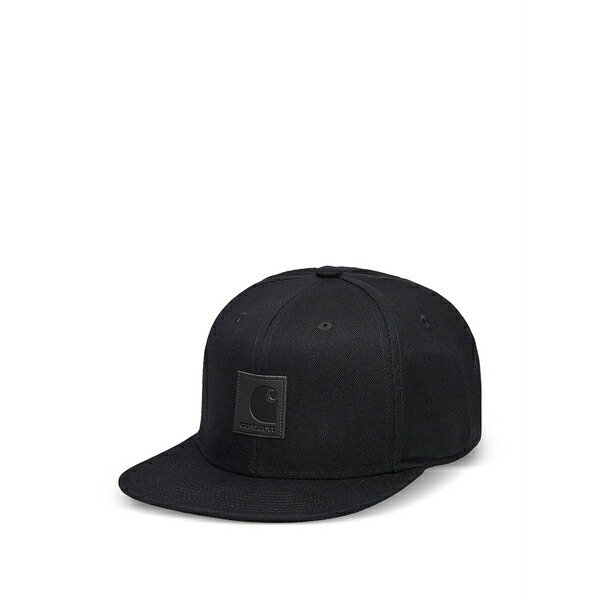 鉄道車両ハート型 メンズ 鳥打ち帽 付属物 Logo-patch cotton cap Black