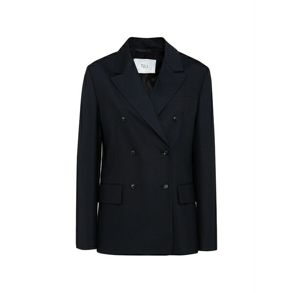 テラ レディース 上衣＆上衣 アウター Double-breasted blazer Black