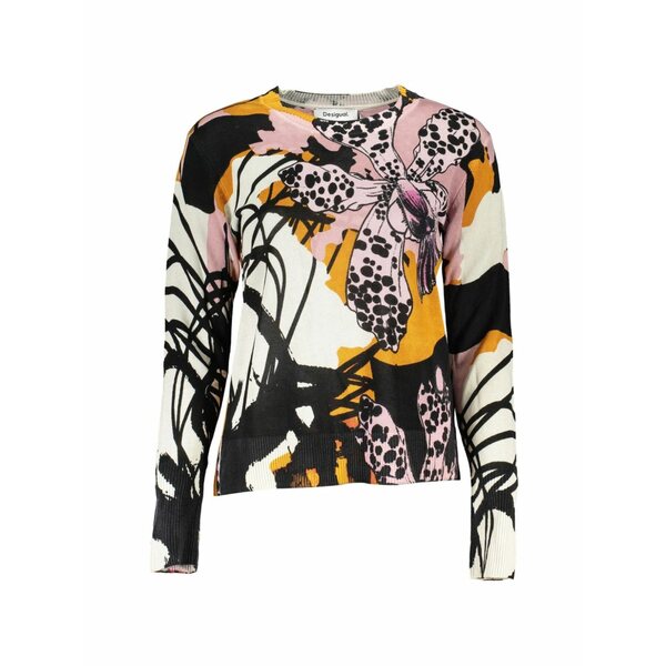 デジグアル レディース 編み物\u0026プルオーバー アウター Abstract floral-print sweater Neutrals