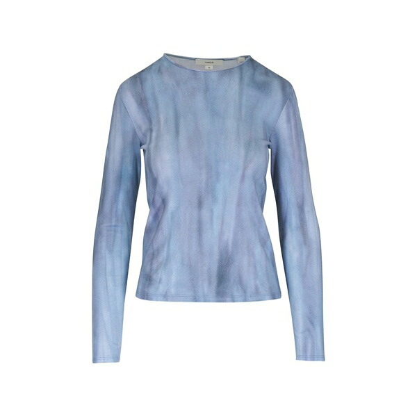 ヴィンス レディース プルオーバー トップス Ombr￡-effect long-sleeve t-shirt Blue