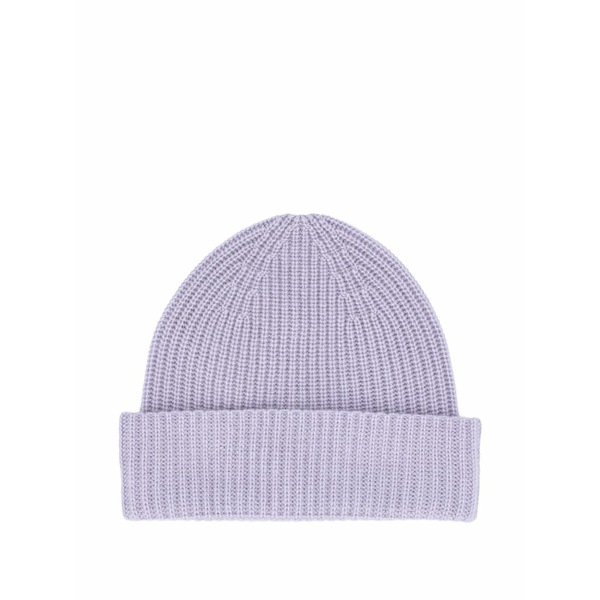 ロロピアーナ メンズ 帽子 アクセサリー Ribbed beanie hat Purple｜asty