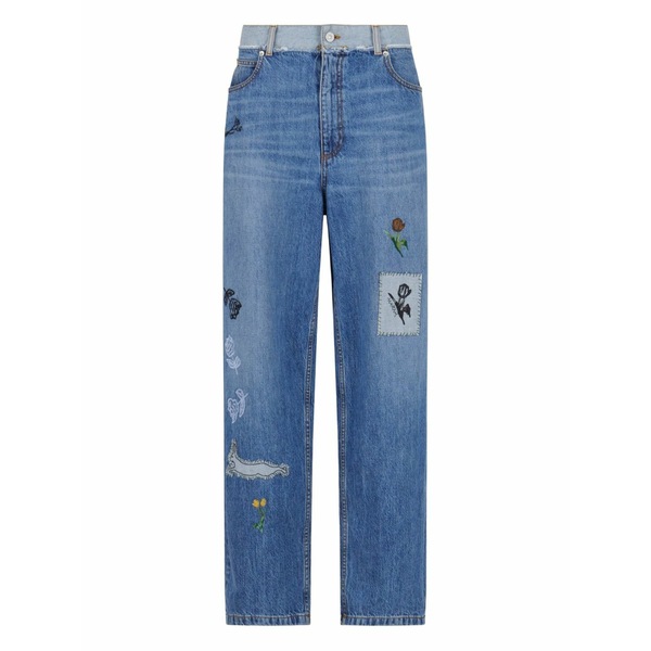 マルニ レディース ジーンズズボン下 ボトムス Embroidered jeans Blue