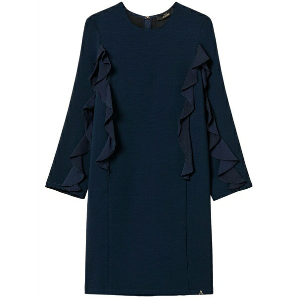 ツイン書き割り レディース 衣裳 トップス Ruffle-detailing mini dress Blue