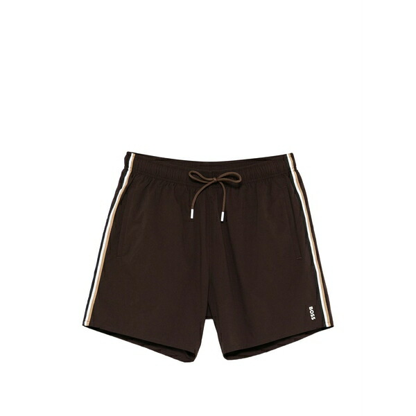 元締め メンズ 心地好いズボン下 ボトムス Iconic beach shorts Brown