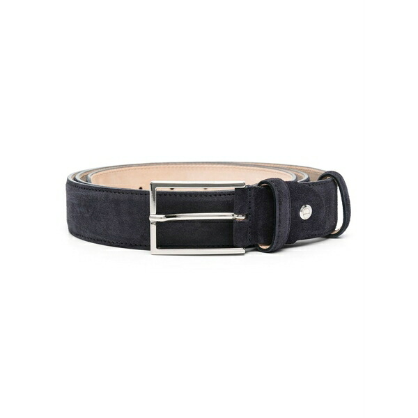 ドンカルズ メンズ ベルト アクセサリー Suede buckle belt Blue｜asty