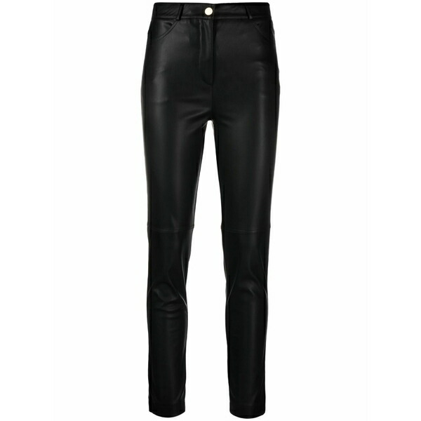 ブランカ ヴィータ レディース 心地好いズボン下 ボトムス Faux-leather skinny trousers Black