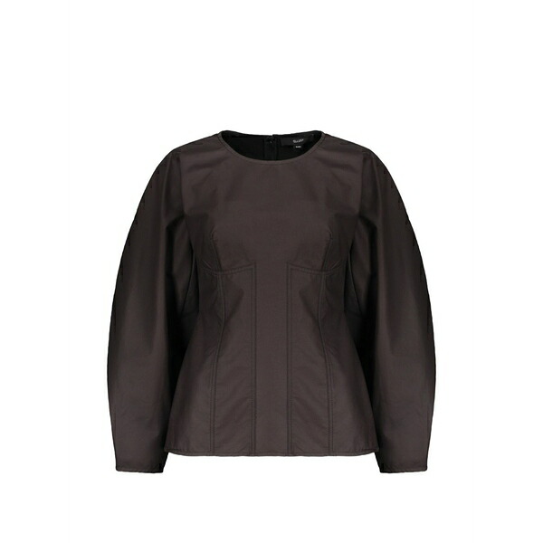 エラリー レディース プルオーバー トップス Puff-sleeves blouse Brown