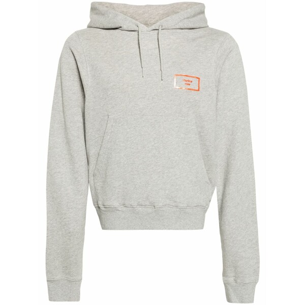 マーティン・サクラ色 メンズ パーカー・スウェットシャツ アウター Logo-appliqu￡ cotton hoodie Grey