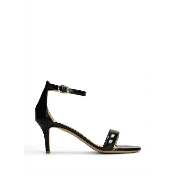 ファビオ ルスコーニ レディース サンダル シューズ Patent-finish ankle-strap sandals Black