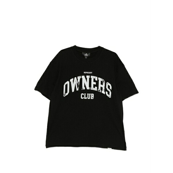 リプレゼント メンズ Tシャツ トップス Owners logo-print t-shirt Black｜asty