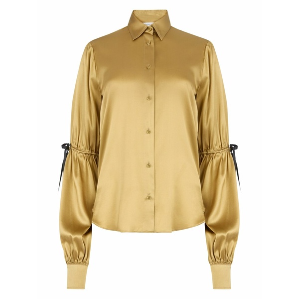 ニナリッチ レディース ティーシャツ トップス Bow-silk shirt Gold
