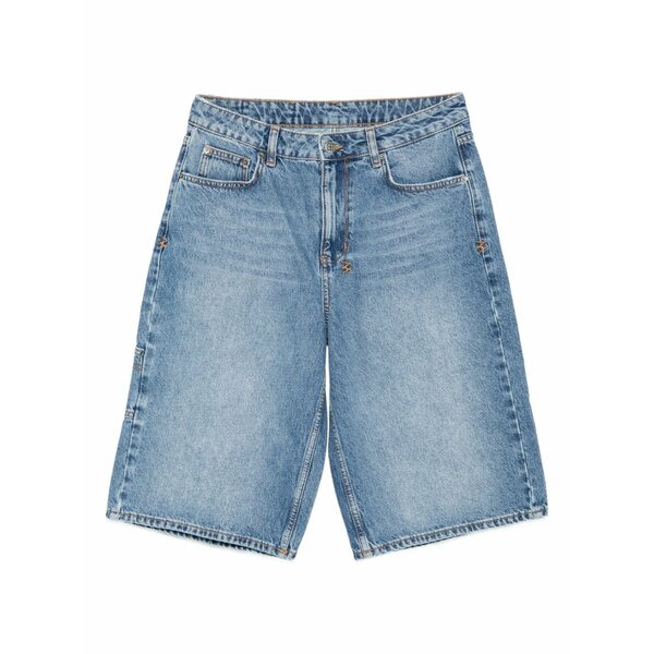 スビ レディース 心地よいズボン下 ボトムス Low-rider utility shorts Blue
