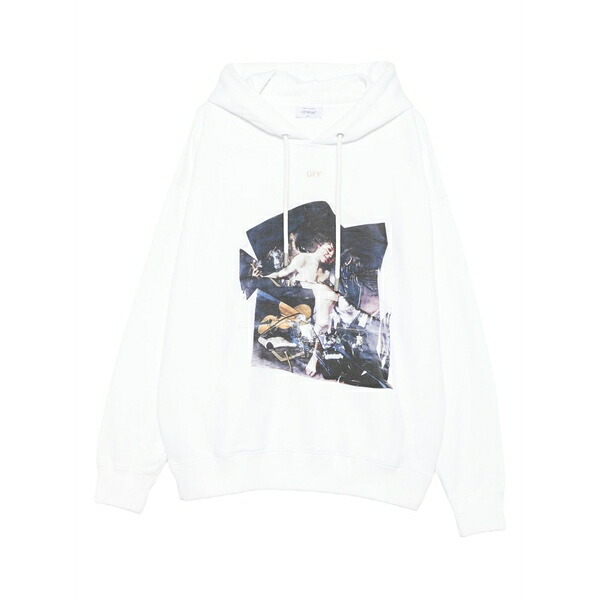 象牙色 メンズ パーカー・スウェットシャツ アウター Graphic-print hoodie White