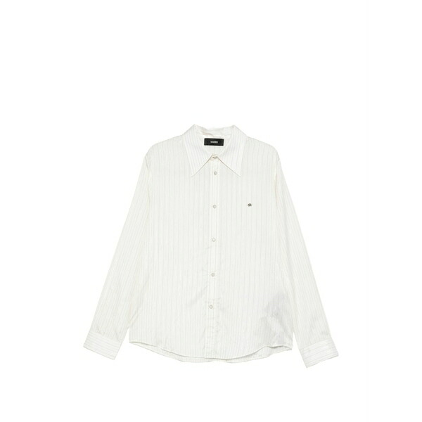 アミリ メンズ プルオーバー トップス Striped button shirt White