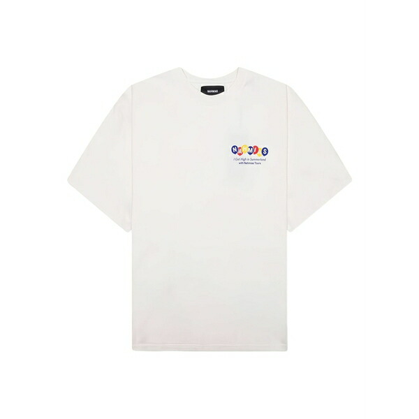 ナミアス メンズ ティーシャツ トップス Balloon-print t-shirt White