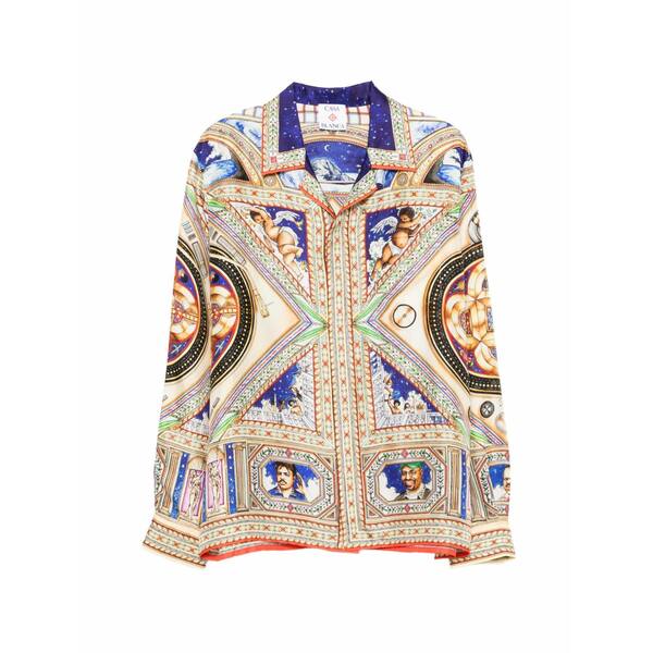 カサブランカ メンズ プルオーバー トップス Printed shirt Neutrals