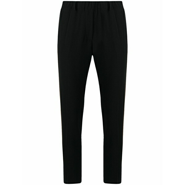 ブランカ ヴィータ レディース 心地よいズボン下 ボトムス Side-strip slim trousers Black