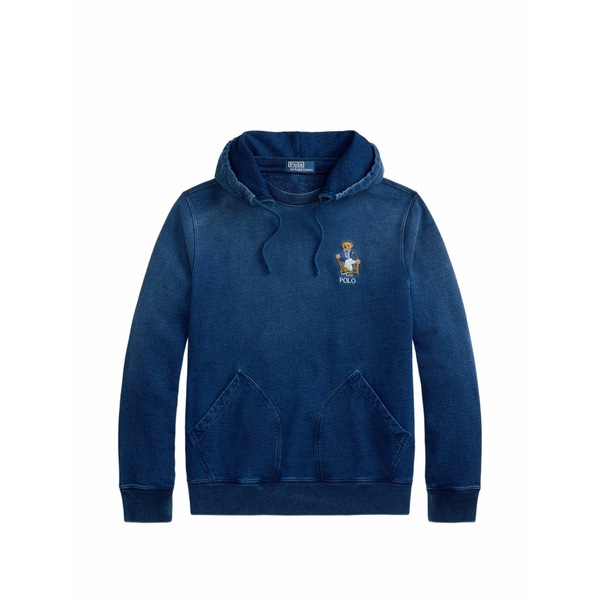 ラルフローレン メンズ パーカー・スウェットシャツ アウター Logo-embroidered hoodie Blue