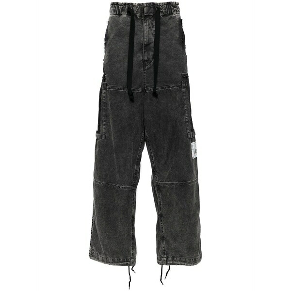 ミハラヤスヒロ メンズ 心地よいズボン下 ボトムス Cotton cargo pants Black