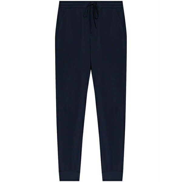 ハンロ メンズ 心地よいズボン下 ボトムス Drawstring straight-leg trousers Blue