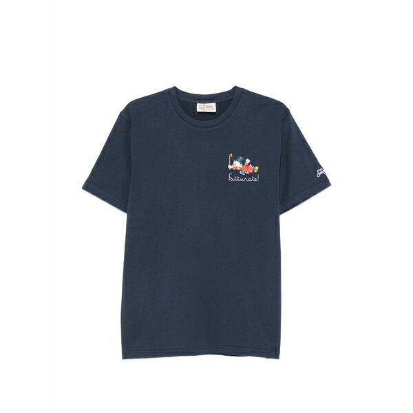 エムシーツーセイントバース メンズ プルオーバー トップス X disney portofino grapgic-print t-shirt Blue