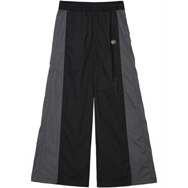 黒茶 レディース 心地好いズボン下 ボトムス Panelled track pants Black