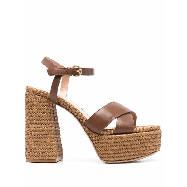 ジャンヴィト ロッシ レディース サンダル シューズ 110粍 bebe espadrilles Brown