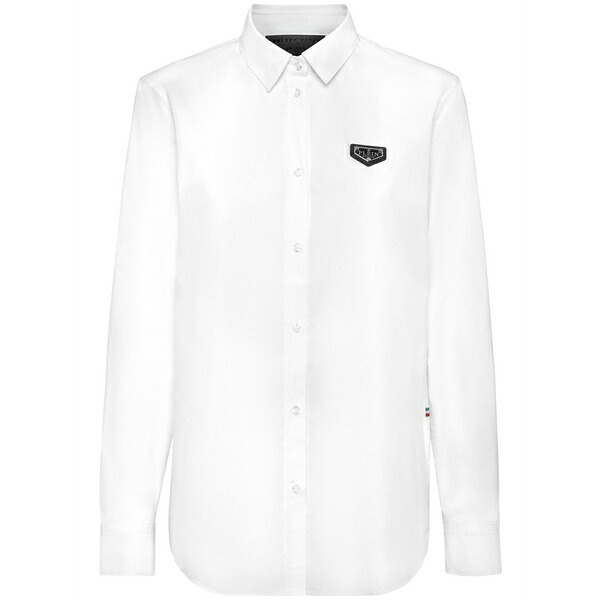 フィリップ飾り気のない レディース プルオーバー トップス Ls iconic plein poplin shirt  White