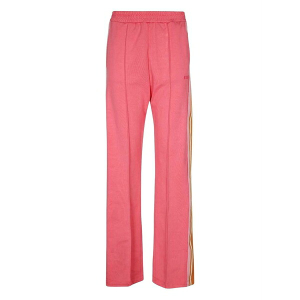 エムエスジイエム レディース 心地よいズボン下 ボトムス Stripes-detailing track pants Pink