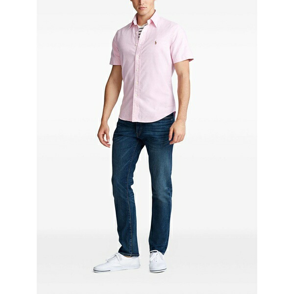 ラルフローレン メンズ ティーシャツ トップス Button-down embroidered oxford shirt Pink