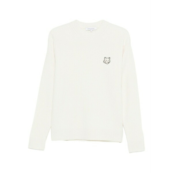 棲み家 稲荷 メンズ 編み物\u0026ティーシャツ アウター Fox head sweater White