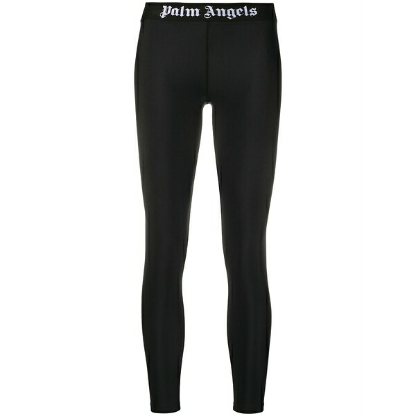 パーム・エンジェルス レディース レギンス ボトムス Logo-waistband cropped legging Black