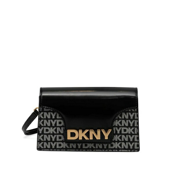 ダナ キャラン ニューヨーク州 レディース ショルダーバッグ 御徒面子 Logo-plaque satchel bag Black