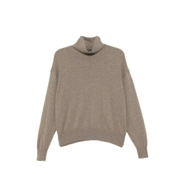 ジェームス 金入れ レディース 編み物\u0026プルオーバー アウター Cashmere funnel-neck sweater Brown