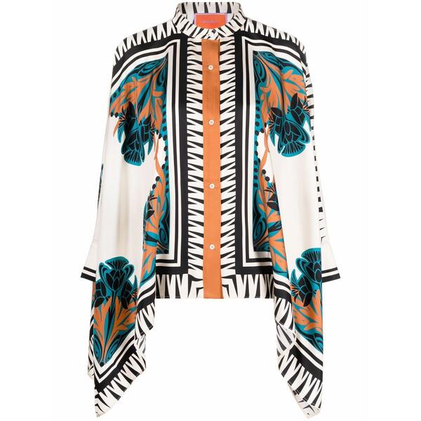 ラ・ダブル・ジェイ レディース シャツ トップス Foulard-design shirt Black|asty