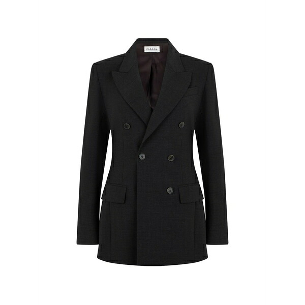パロッシュ レディース 上衣＆上衣 アウター Double-breasted peak-lapel blazer Black