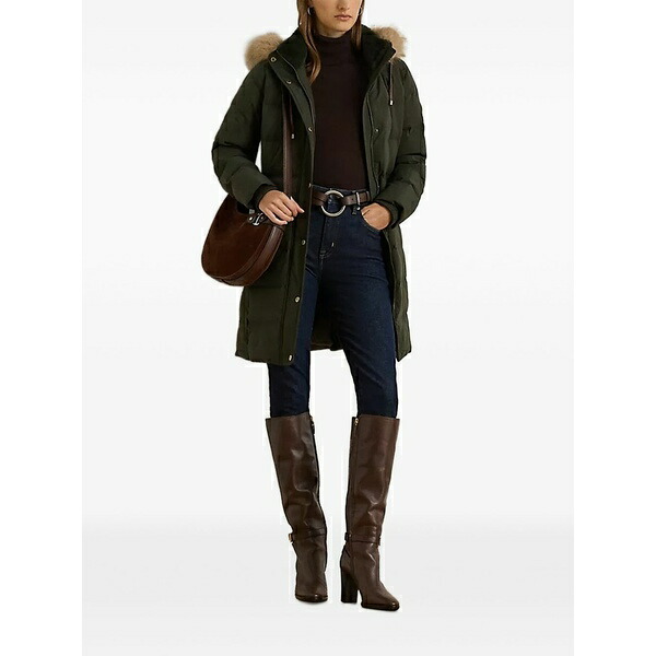 ラルフローレン レディース 厚地の外套 アウター Padded coat Green