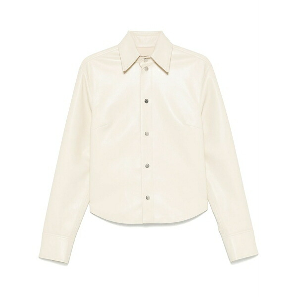 ナヌーシュカ レディース 上衣＆上衣 アウター Faux-leather shirt jacket  Neutrals